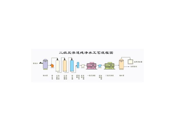 二级反渗透纯净水生产工艺流程